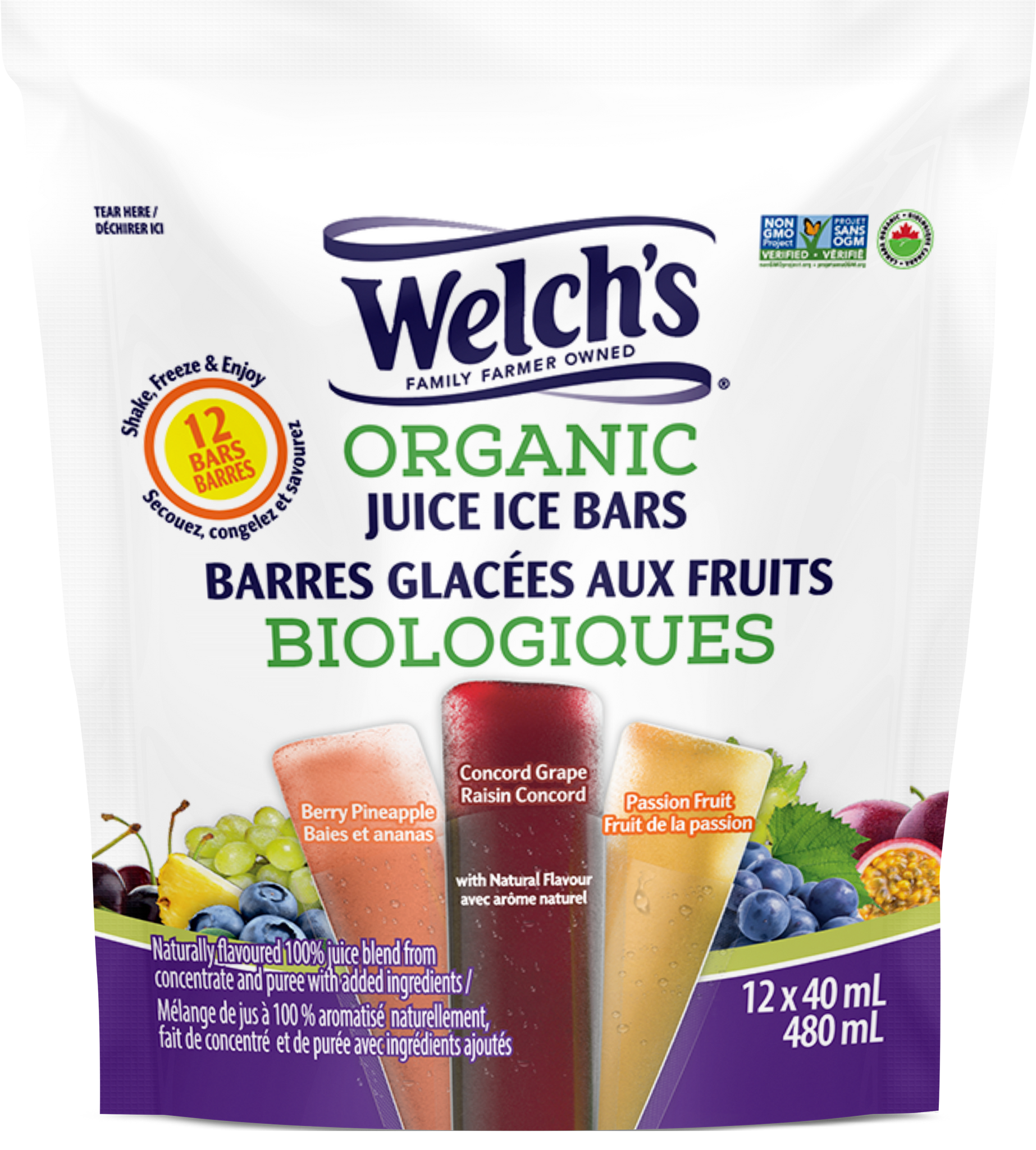 Welch's Organic Juice Ice Bars